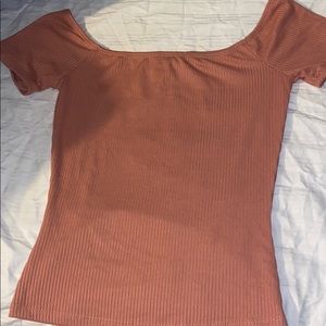 Pink nude half belly shirt